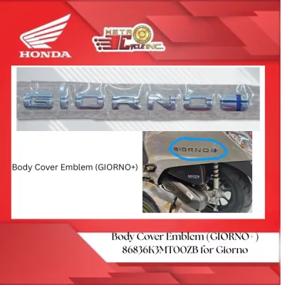 Honda Genuine Body Cover Emblem (GIORNO+) Sticker Emblem 86836K3MT00ZB for Giorno 125