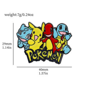 Anime Pokemon Enamel Pins for Backpacks Cute Pikachu Gengar Charmander Brooches Metal Enamel Badges Pins Collection Gift TOY
