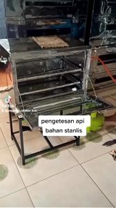 oven gas bahan stanlis ukuran 60x40x45cm