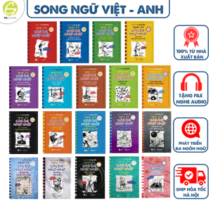 Trọn bộ 19 tập sách Nhật Ký Chú Bé Nhút Nhát - Phiên bản song ngữ Việt-Anh kèm file nghe và note từ vựng