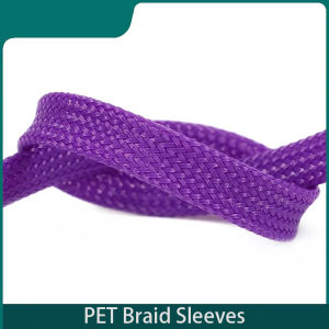 1M Purple PET Braid Sleeves High Density Insulated Snake Skin Cable Wrap Sheath 2/4/6/8/10/12/14/16/20mm