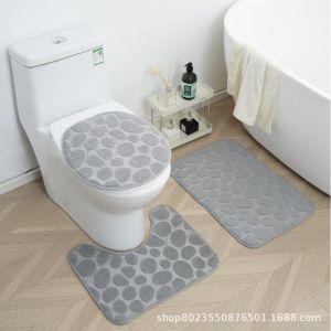 Floor Mat Cover Non-slip Soft and Comfortable Toilet Seat Keep Warm Consumers Dryness