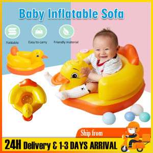 Baby Kid Inflatable Chair Baby Seat Cartoon Duck Sofa Portable PVC Learn to Sit Stool Baby Sofa Bedroom Bathroom Sofa Infant Dining Lunch Chair sofa baby duduk