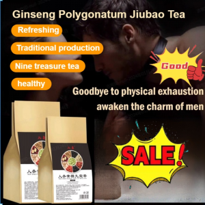 💖Mens Gas Station💖Ginseng and Polygonatum Odoratum Nine Treasure Tea Nine Flavors of Precious Materials Independent Tea Bags Herbal Formula for Invigorating Qi and Refreshing the Mind Office