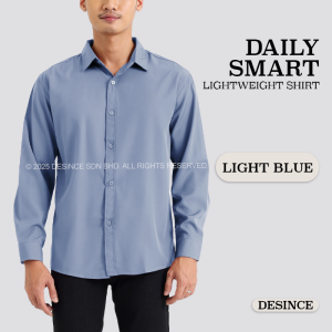 🇲🇾 DESINCE Men Long Sleeve Plain Kemeja Suit Shirt MT 029