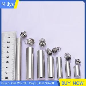Millys Stainless Steel Bottle Cremation jewelry Cylinder Tube Ash Urn Pendant Necklace