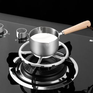 15.5cm Gas Stove Bracket Stand Stainless Steel Universal Non-slip Pan Rack Stove Small Pot Rack Milk Pot Holder Home Kitchen Tools