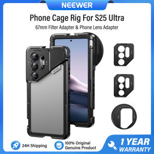 NEEWER Phone Cage Rig for S25 Ultra Phone Cage Rig có bộ chuyển đổi bộ lọc 67mm và bộ chuyển đổi ống kính điện thoại 17mm PA082