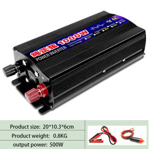 Pure sine wave power inverter 1000W-2000W-3000W-4000W 60Hz DC12V/24V to AC220V outdoor travel car power inverter adapter