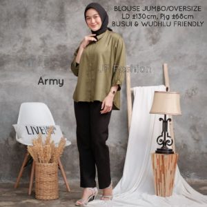 ZIVA BLOUSE Rayon Twill Jumbo LD 130 CM Lengan 3/4 Busui FF0308