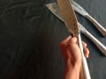 Golok Gagang Besi Per Baja - Bendo Bedog Pecok Pemotong Kayu - Golok Baja Jawa Asli. 