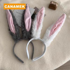 【CANAMEK】 Christmas Rabbit Long Ear Headband For Women Cosplay Bunny Girl Cute And Funny Headband Accessory