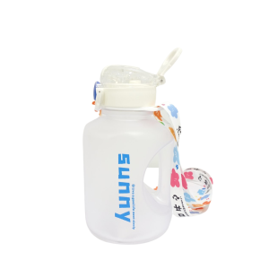 1300ML Motivational Water Bottle with Time Marker & Straw-BPA Locking Flip-Flop Lid(Stickers)