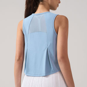 Short Sports Vest Womens Mesh Quick Drying Sleeveless Tennis Yoga Tank Top Casual Cover Ups