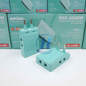 Ổ Chia Điện 3 Ngõ Dẹp Cổ Xoay 3000W R3X-3000W SOPOKA (Giá Bán Cho 1 Cái)