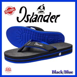 Islander Black/Blue Mens non-slip rubber soles 100% Authentic and Original colored slippers (Makapal)