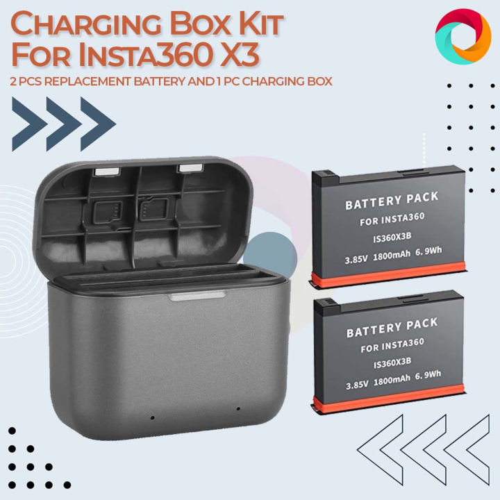 Insta360 X3 Replacement Battery Charging Box Kit Lazada PH