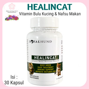 Healincat Vitamin Kucing Bulu dan Penambah Nafsu Makan Imunitas Daya Tahan Tubuh Hewan Peliharaan