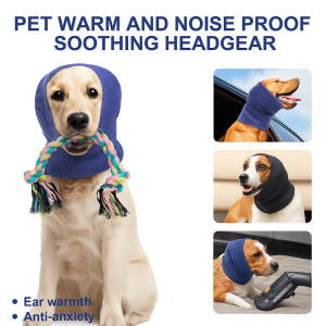 Pet Anti-shock Noise-proof Warm Grooming Earmuffs Turban Dog Ears Cover Flap Head Wrap for Dogs Earmuffs Puppy Soothing Emotions