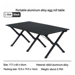 Aluminum Alloy Egg Roll Table Portable Foldable Outdoor Camping Picnic Table