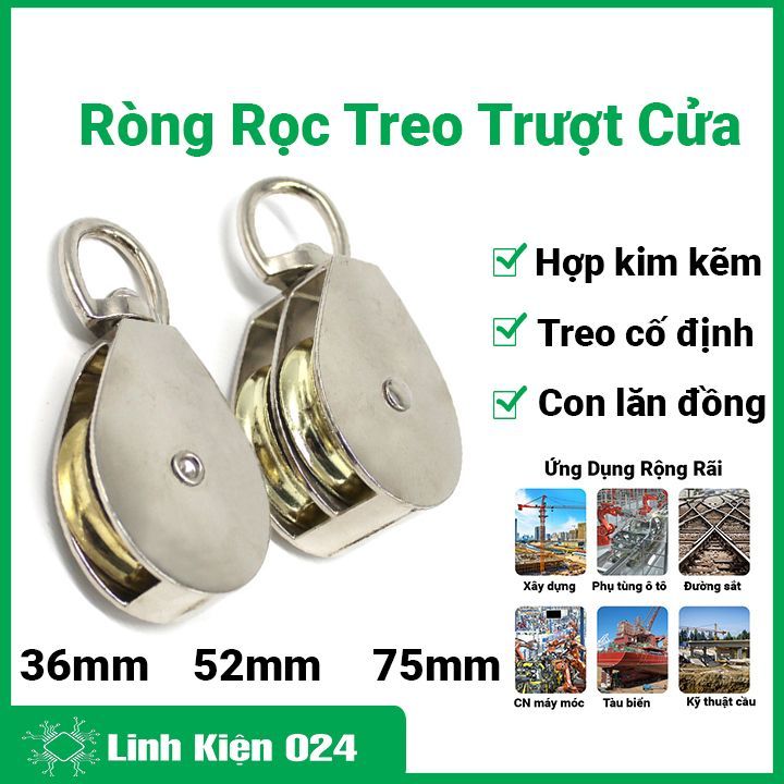 Ròng rọc treo đôi / đơn có thể trượt con lăn bằng đồng trọng lượng hỗ ...