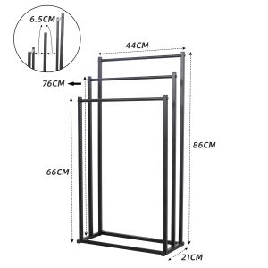 3 Layer Bathroom Towel Rack Standing Metal Towel Holder Outdoor Clothes Rack Bathroom Storage Rack Drying Rack Floor Towel Rack Bathroom Organizers Rack Clothes Storage Rack For Bathroom Bedroom Balcony Balcony