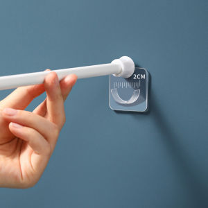 GG Mạnh Mẽ Rèm Rod Bracket Chủ Hooks Cho Tường Dính Phòng Tắm Vòi Hoa Sen Rod Căng Thẳng Người Giữ Giữ Không Có Khoan Thanh Cho Tủ Quần Áo
