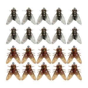 20Pcs Fly Fishing Baits Fly Hook Soft Baits with Hook Artificial Fishing Lures Trout Jigs Swimbaits for Outdoor Fishing