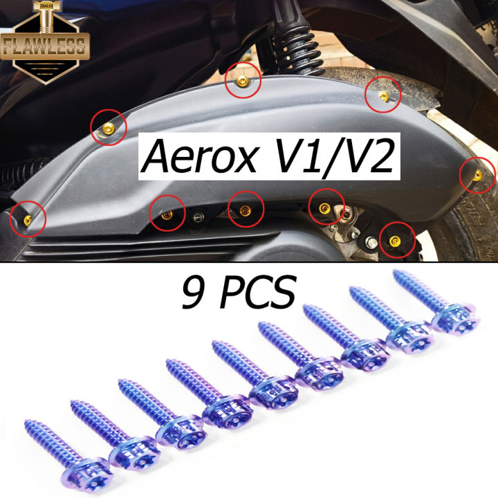 Flawless-Ti Yamaha Aerox V1/V2 155 Gr5 Titaniun Bolts CNC Bolts