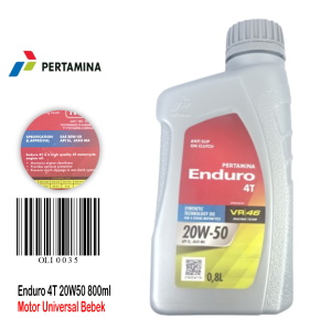 Pertamina Enduro 4T 800ml 20w50 Oli Motor Mobil