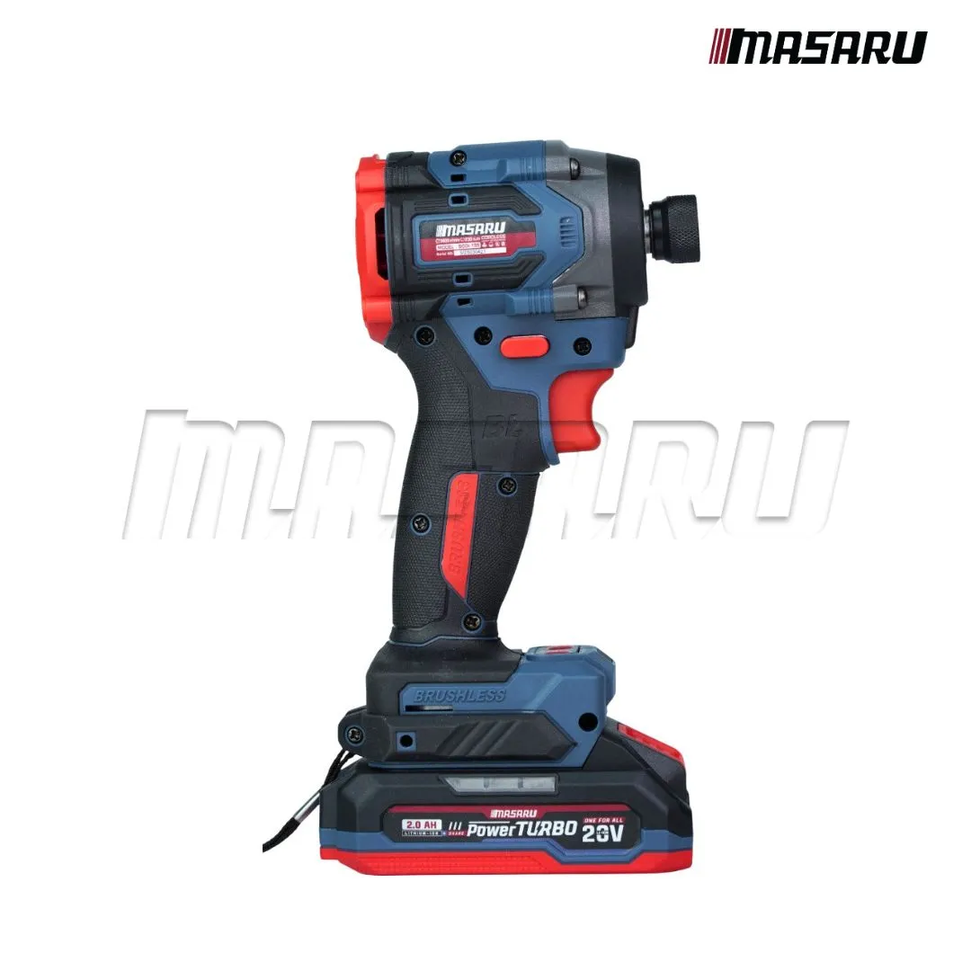 MASARU รุ่น SCDI-155 แรงบิด 230 N.m ไขควงกระแทกไร้สาย ไขควงไร้สาย มอเตอร์บัสเลส อุปกรณ์ครบชุด Brushless