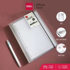 Deli Loose-leaf Notebook / Binder / Buku Catatan A5 60 Lembar 8 Ring EN036