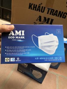 [CHÍNH HÃNG] Khẩu trang y tế AMI 4 lớp than hoạt tính kháng khuẩn ngừa dịch chống thấm nước lọc bụi