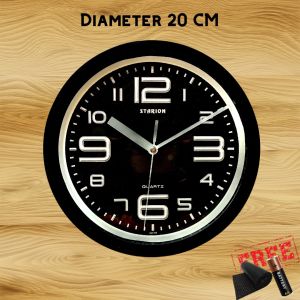 Jam Dinding Meja Kecil Polos Warna Warni Kamar Kantor Murah Minimalis Bergaransi Diameter 20 cm Ontime 1919 P4