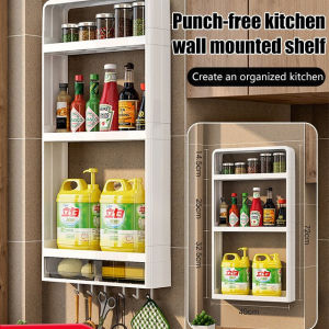 minbai01 Multi-layer kitchen storage rack for organizing and storing various household items practical