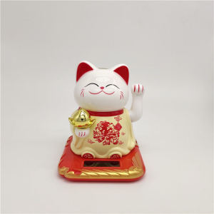BỘ 3 Mèo Thần Tài Phúc Lộc Thọ Vẫy Tay Bằng Nhựa Sử Dụng Năng Lượng Mặt Trời Thu Hút Tài Lộc MLY23006