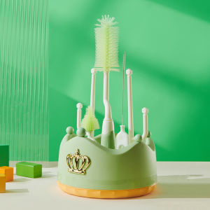 Orzbow ชุดแปรงขวดนมซิลิโคนที่หมุนได้สำหรับขวดชุดแปรงแปรงทำความสะอาดขวดที่หมุนได้360 °