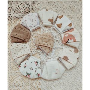 Khẩu Trang Vải Cho Bé Từ 0 - 3 Tuổi Khẩu Trang Cho Bé Muslin 2 Lớp Cao Cấp Mềm Mại Có Dây Điều Chỉnh Tiện Dụng