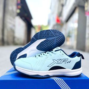 FLASH SALE Giày cầu lông bóng chuyền XP V200 màu trắng xanh - Giày XP V200 - Giày cầu lông nam nữ