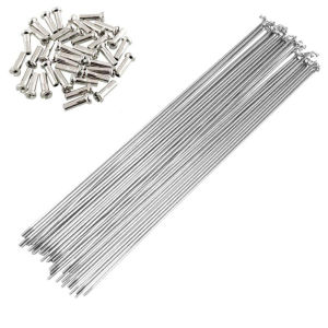 MUQZI Cường độ cao Phụ kiện xe đạp 700C bánh xe Xe đạp đường trường 275 inch Xe đạp leo núi Thép không gỉ Cycle Spokes Xe đạp Spokes Núm vú Spokes