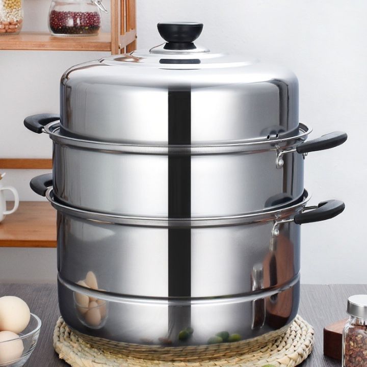 Cod 3 layer stainless steel steamer and cooker 26cm lazada ph