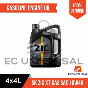 SK ZIC X7 SAE 10W40 Gasoline Engine Oil 4x4L 4 Liters Box | EC Universal