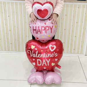 Anglebabylife Bong bóng kiếng hình trái tim lớn cho đồ trang trí đám cưới Lễ Tình Nhân Hoa Hồng vui vẻ nơ bóng khí hê-li đồ Cung cấp tiệc sinh nhật