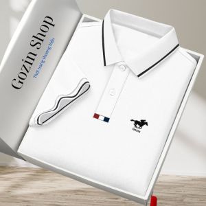Áo polo nam GOZIN SHOP cao cấp Thêu vải cá sấu cotton CVC thoáng mát sang trọng -Polo ITALY HORSE 09