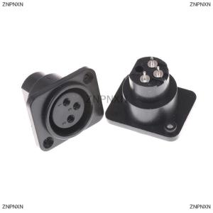 [COD] ZNPNXN 2pcs XLR FEMALE JACK 3 PIN 3-POLE PANEL MOUNT CHASSIS SOCKET CONNECTOR