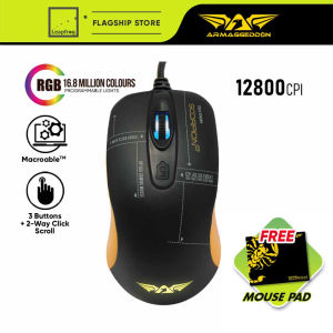 Armaggeddon Scorpion 3 RGB Wired Gaming Mouse | 12800 CPI | 2 Year Warranty | Free MouseMat