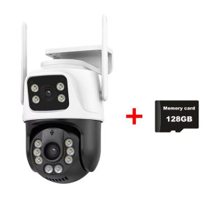 Overscam 4K 8MP Dual-Lens PTZ Cam | AI Human Detect & Auto Track | Outdoor WiFi CCTV | iCSee App