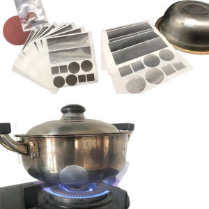 Heat-Resistant Patch Stainless Steel Hole Repair Patch Special Iron Pot for Pot Bottom Iron Pot Gap Seal Leak-Repairing Tin Foil Waterproof Flame Retardant Pot Bottom Vulnerability Repair Self-Adhesive Pure Aluminized Paper
