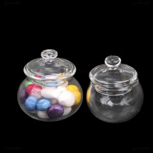 [COD] yixiayun 1:12 Dollhouse Mini Glass Jar Candy Bottle Storage Tank Tiny Vial Kitchen Decor