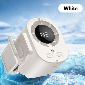  Portable Waist Mounted Fan Rechargeable Mini Fan  Adjustable Speeds Waist Hanging Fan Outdoor Portable Cooling Fan with Digital Display and Flash Light ﻿